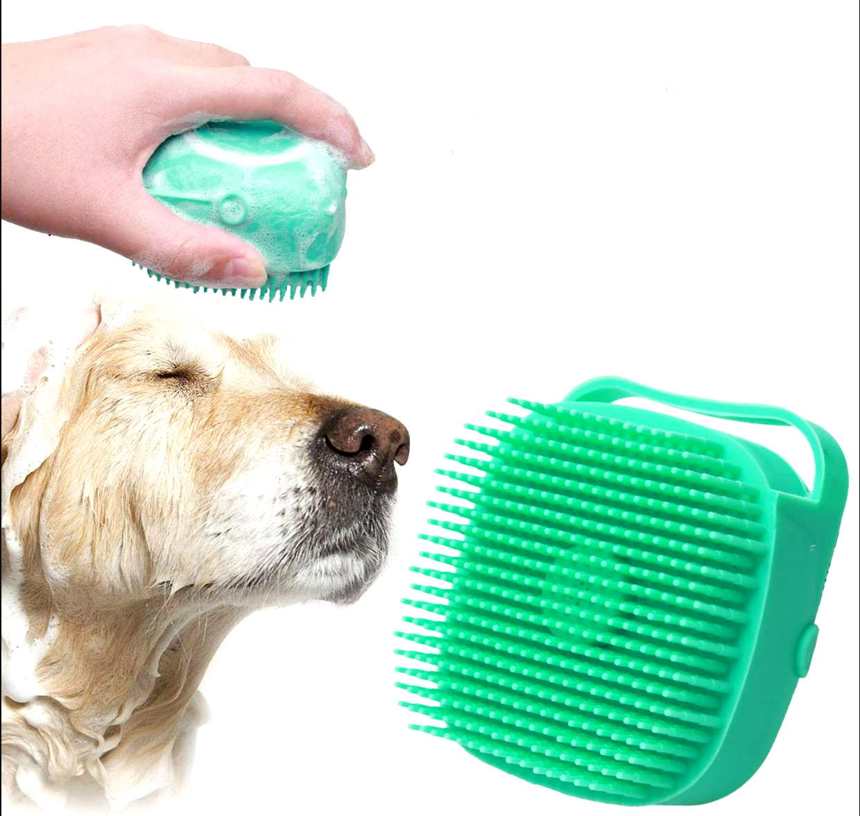 Pamper Your Pet with a 2-in-1 Dog & Cat Shampoo Brush and Massage Comb – Perfect Grooming Tool!