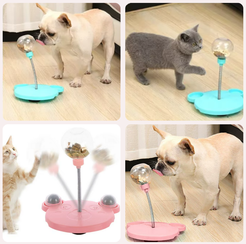 🐾 Interactive Leaking Food Ball for Cats & Dogs – Fun Slow Feeder Toy for Small Pets 😺🐶