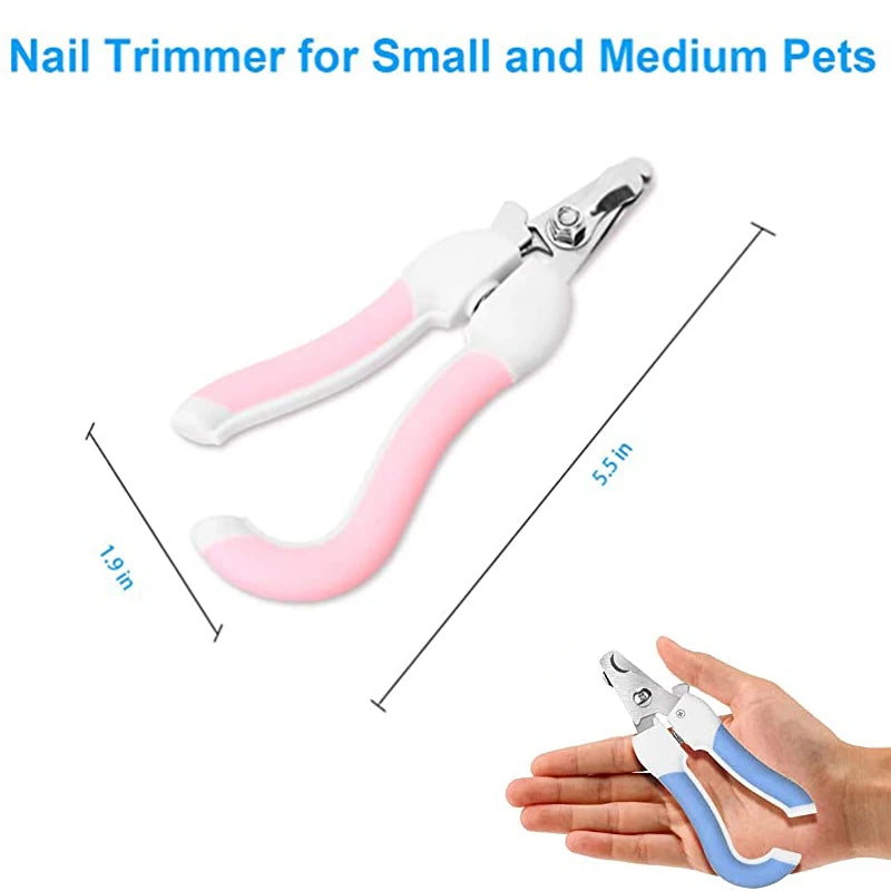 Professional Pet Nail Clipper: Stainless Steel Trimmer for Easy Dog & Cat Grooming!