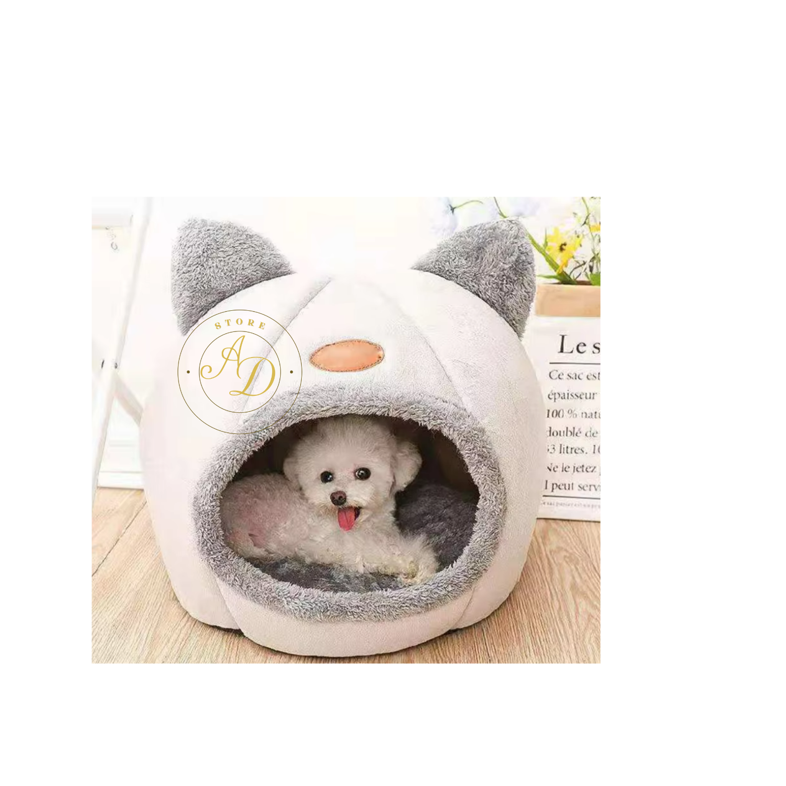 Snug & Stylish Winter Pet Bed: The Perfect Cozy Cave Nest for Your Furry Friends!