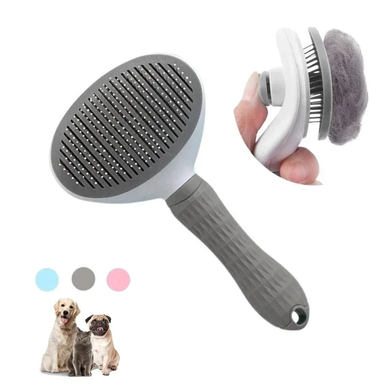 Ultimate Pet Grooming Comb: Stainless Steel Brush for Long-Haired Dogs & Cats