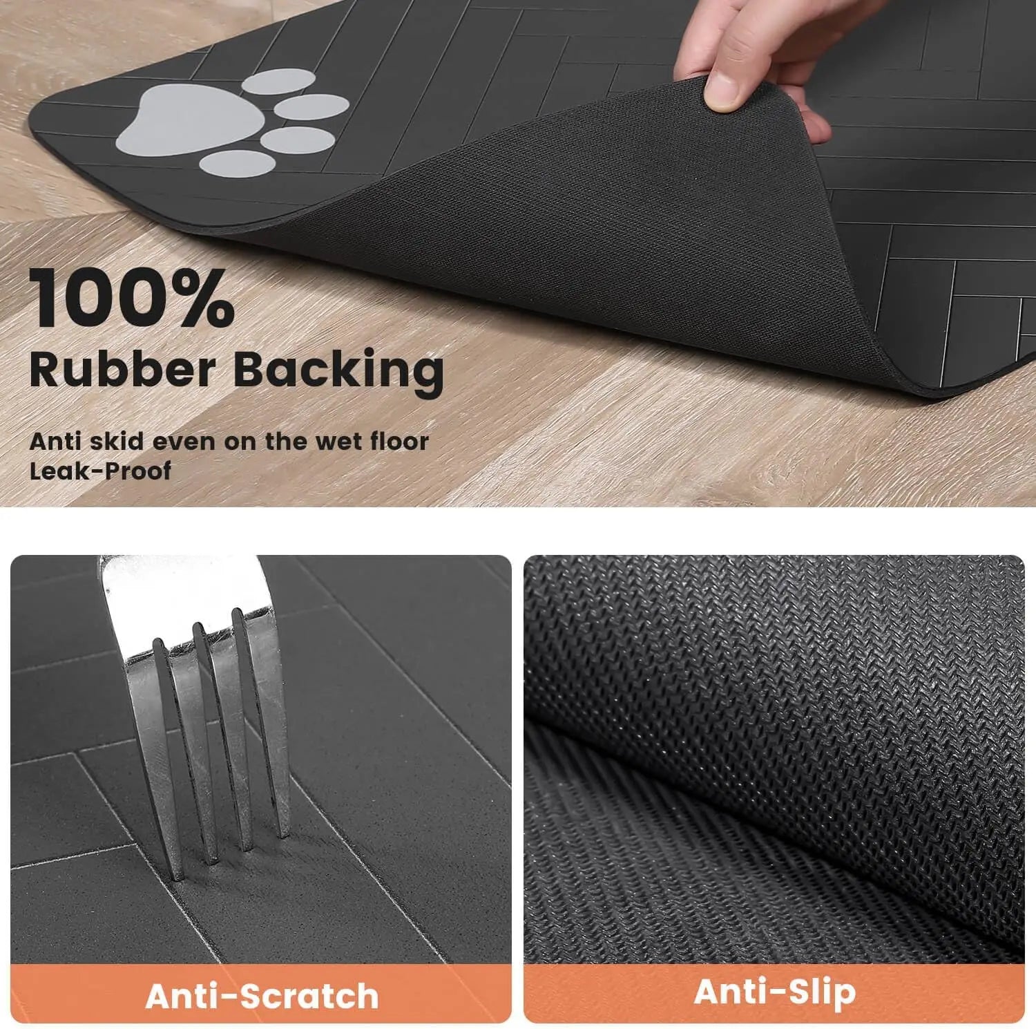 Quick-Dry Waterproof Pet Feeding Mat: The Ultimate Absorbent & Stylish Mealtime Solution!