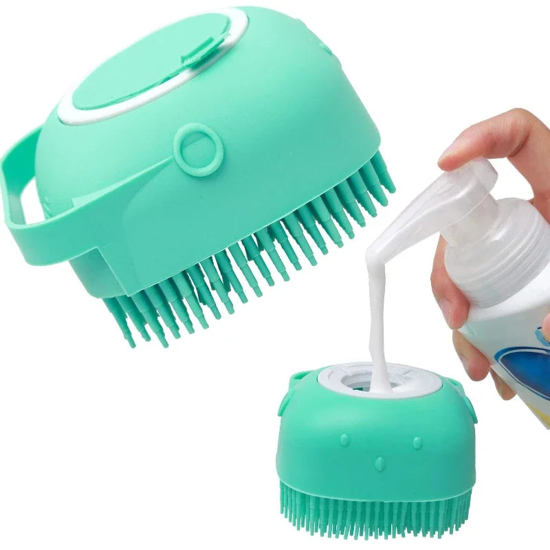 Pamper Your Pet with a 2-in-1 Dog & Cat Shampoo Brush and Massage Comb – Perfect Grooming Tool!