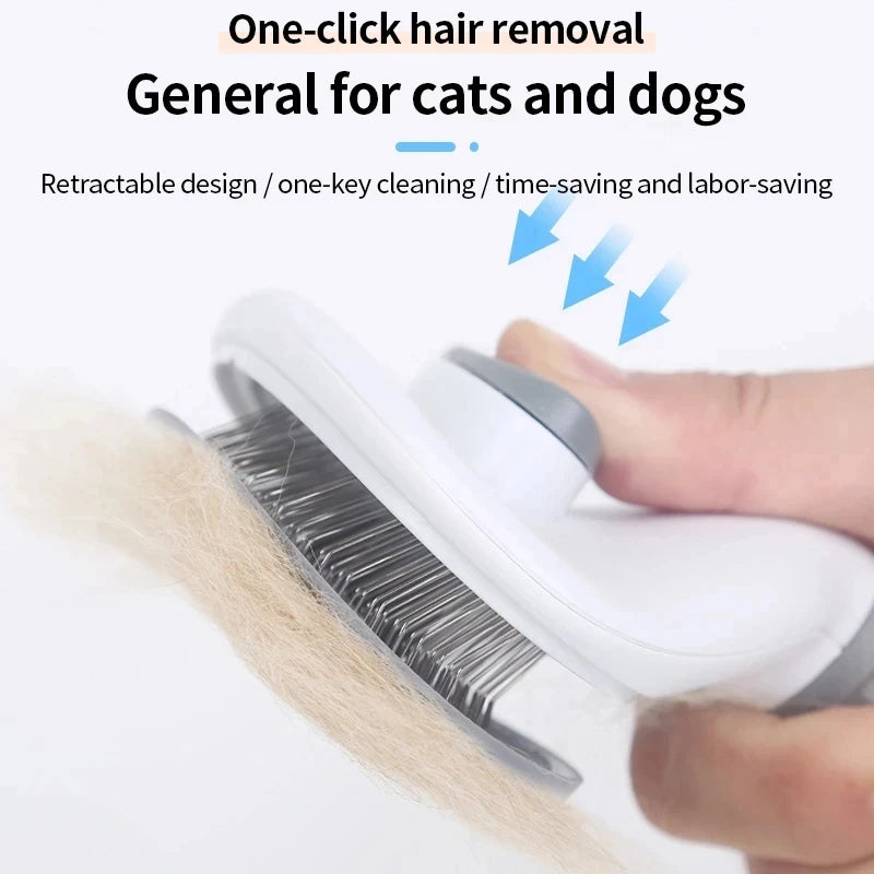 Ultimate Pet Grooming Comb: Stainless Steel Brush for Long-Haired Dogs & Cats