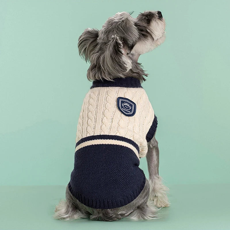 Cozy Knitted Winter Pet Sweater: Perfect for Bulldogs, Teddies, Chihuahuas & More!