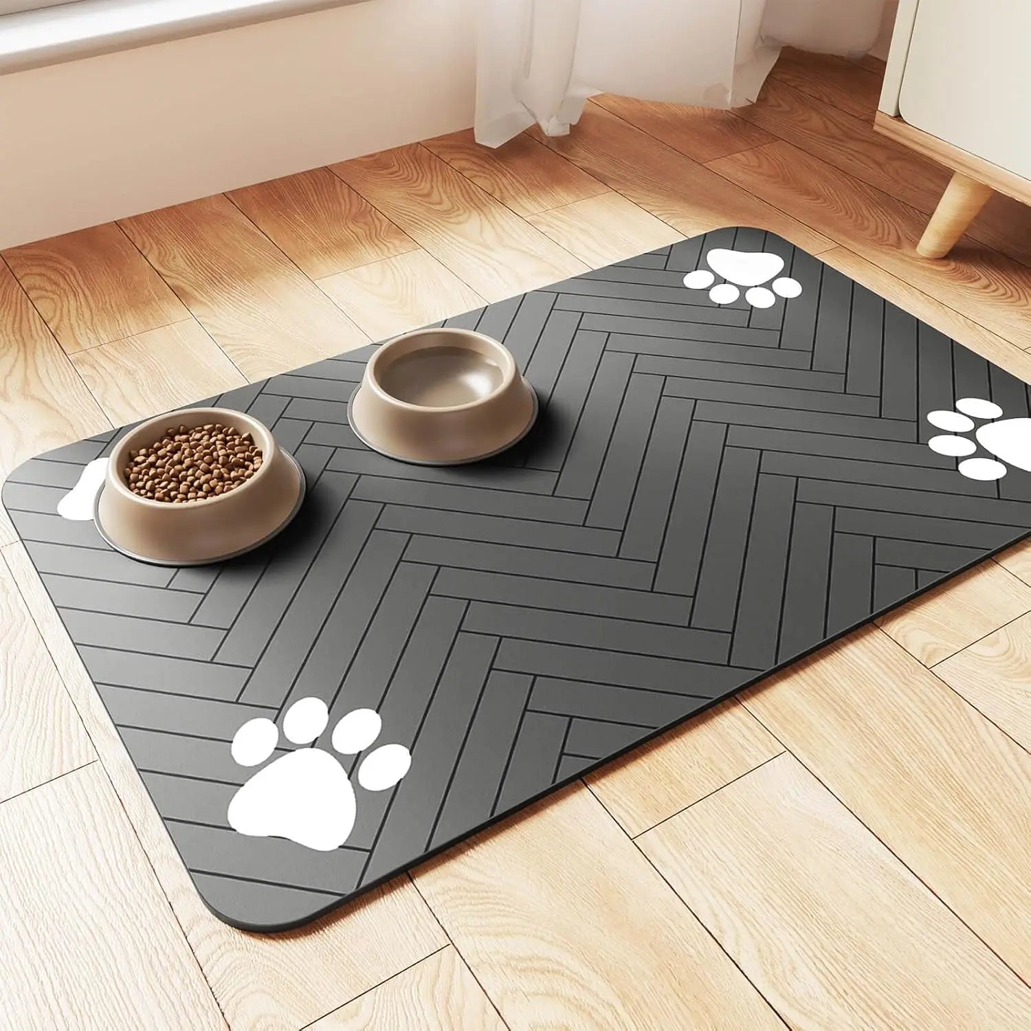 Quick-Dry Waterproof Pet Feeding Mat: The Ultimate Absorbent & Stylish Mealtime Solution!